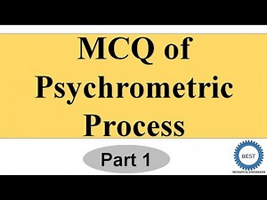 MCQ of Psychrometric Process Part 1