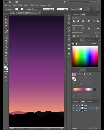 Starry night sky vector illustration. #adobeillustrator #illustratortricks #illustratortutorial #maldivianartist #vectorart #digitalart #illustratorsontiktok