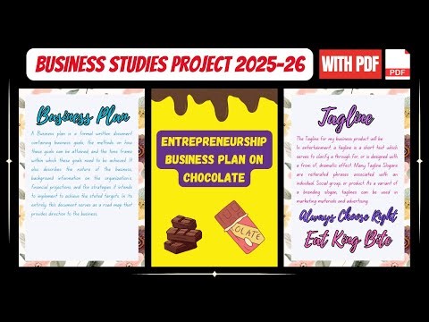 Entrepreneurship Business Plan Project || Chocolate || Class 12 CBSE
