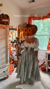 Pumpkin head tutorial // paper mache DIY #pumpkinhead #pumpkinseason #HalloweenDecor #Halloween #diycrafts | Stefi