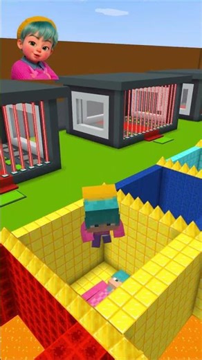 Kpop Demon Hunters VS Squid Game Lava Jump Part 10 🙀 #minecraft #kpopdemonhunters