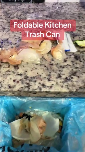 Foldable Trash Can: Keep Your Kitchen Clean and Hands Free