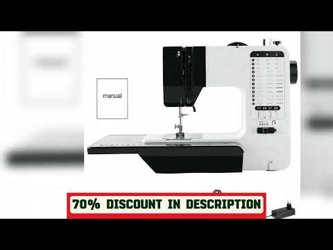 A must-have product! 12 Stitches Mini Sewing Machine Electric Double Thread Sewing Machine with Ex