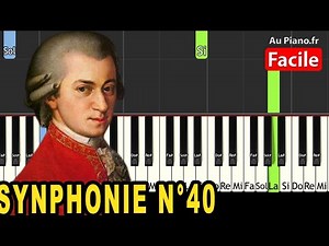 Mozart Symphonie n°40 - Piano Tutorial FACILE