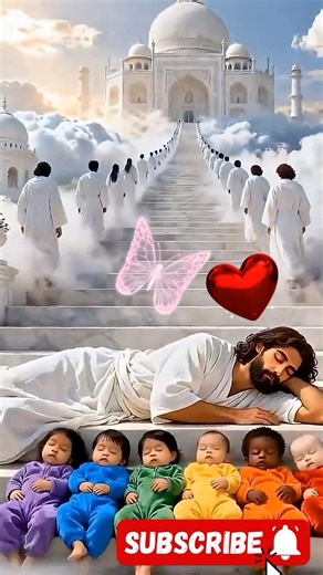 A Loving Blessing by Jesus 🌈👶😇✨Small Angel Guides Rainbow Babies Beyond the Gates #shorts