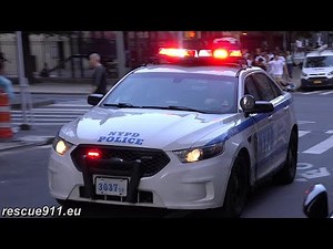 NYPD Police cars responding (collection)