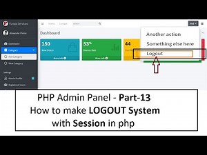 PHP Admin Part-13: How to make logout system with Session in php