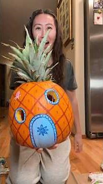 SpongeBob pumpkin!!🎃🍍 #pumpkincarving #spongebobsquarepants #halloween2025