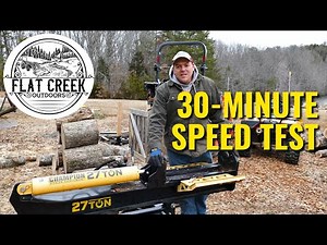 Champion 27-Ton Log Splitter 30 Minute Speed Test