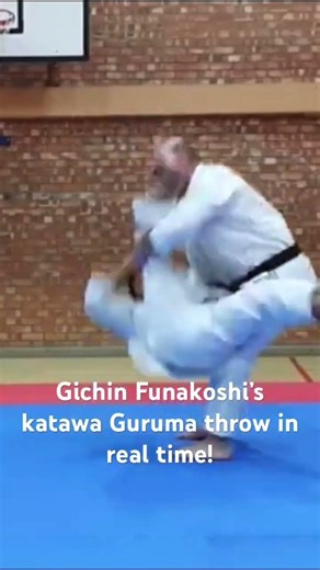 Gichin Funakoshi’s katawa Guruma throw.