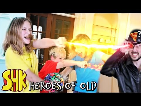 Superpower Pizza Man invades house for Mystery Ancient Artifact Heroes of Old Ep 2 | SuperHeroKids
