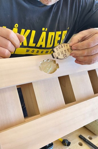 2.6M views · 10K reactions | Adding a wood logo | The Dusty Lumber Co. | Facebook