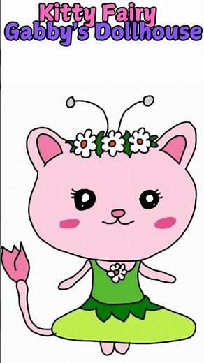 How To Draw Kitty Fairy from Gabby's Dollhouse
