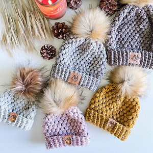 CROCHET PATTERN & VIDEO/ Pebble Puff Stitch Hat, Baby to Adult Sizes, Pdf, Easy Crochet Hat, Gift, Easy Hat Pattern - Etsy