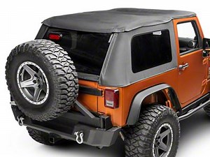 Smittybilt Jeep Wrangler Bowless Combo Soft Top with Tinted Windows 9073235 (10-18 Jeep Wrangler JK 2-Door) - Free Shipping