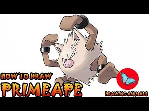 How To Draw Primeape From Pokemon | Drawing Animals