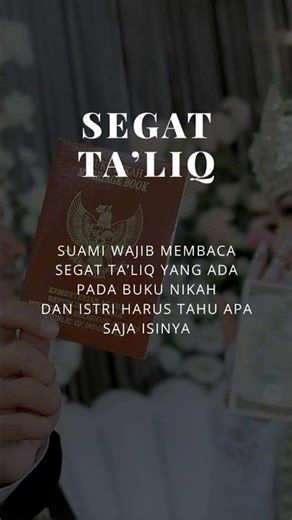 segat ta'liq buku nikah isinya apa?