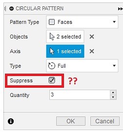 What does SUPPRESS do?