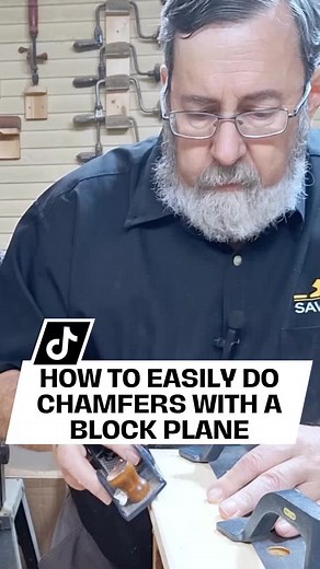 Chamfer with a block plane for fast & easy smooth edges!