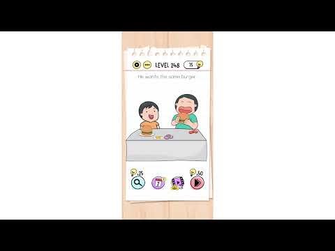 "He wants the same burger" Brain Test Level 248 Quick Guide