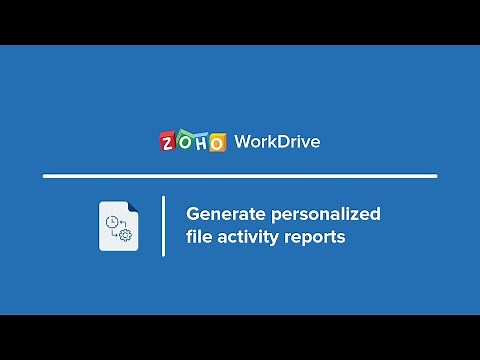 Create reliable reports on your team's activities - Zoho WorkDrive