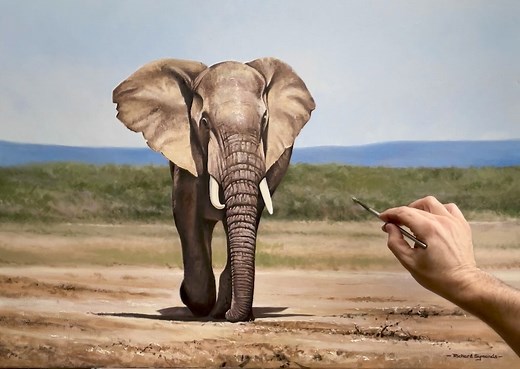 8K views · 401 reactions | So nearly finished my African elephant oil painting from Addo Elephant Park in South Africa. Hope you like it so far. | Richard Symonds Artist | Facebook