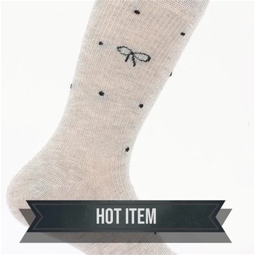 Obsessed with these polka dot socks! 🤍 They're so cute with that tiny bow detail, and...
