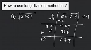 How to use long division method in √... | Filo