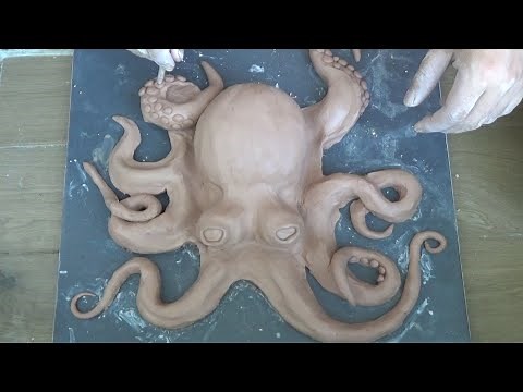 Sculpting Clay Octopus in 3 Minutes Time Lapse