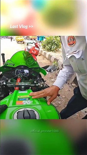 Delhi police 😈 / Pro Rider 1000 kawasaki zx10r #shorts