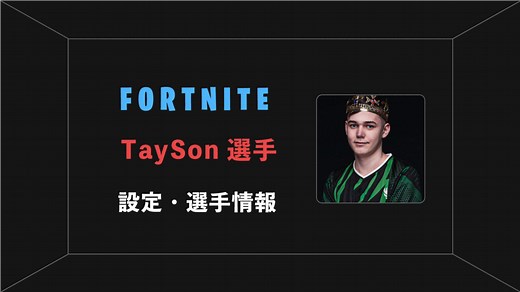 【FORTNITE】TaySon(テイソン)選手の感度・設定・デバイス