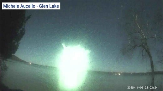 Meteor over Glen Lake on Nov. 3, 2025