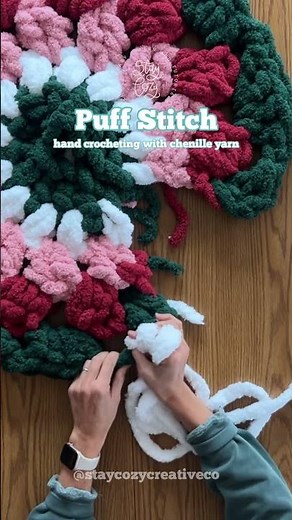Save for later! PUFF STITCH 🎄 Full Granny Tree Skirt pattern & tutorial available now