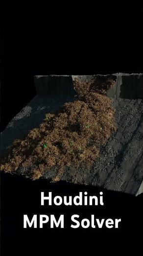Houdini MPM Landslide Simulation