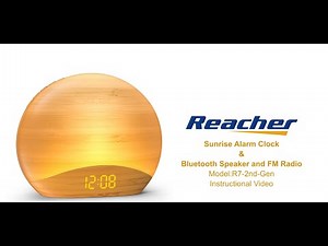 How to Set R7-2nd-Gen Sunrise Alarm Clock with Bluetooth Speaker & FM Radio