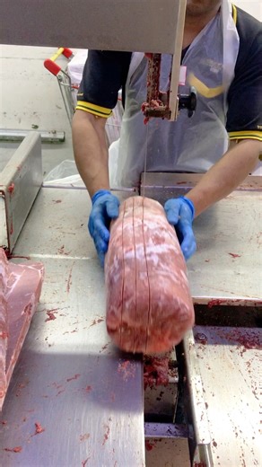 22K views · 41 reactions | Buffalo Boneless Cube Roll Meat Cutting Skills With Machine #shorts | ROYAL MEAT CUT | Facebook