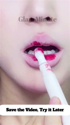 Korean Gradient Lip Tutorial 💋 Soft Natural Lips in 2 Minutes #koreanmakeup #gradientlips #ootd