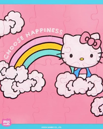 Learn how to make this supercute DIY Hello Kitty puzzle on the #HelloKittyandFriends YouTube channel 🧩🎀 Watch now: https://bit.ly/49RGTQl | Hello Kitty