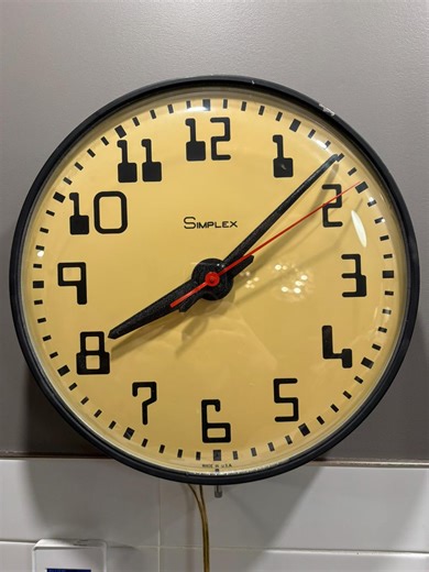 Vintage Simplex 15″ Industrial Wall Clock – Silent Electric – Original Dial – School Factory Clock - Etsy