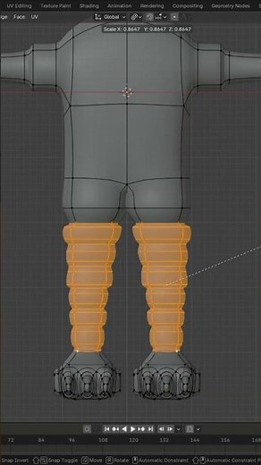 [Blender3D] Making: Hitmonlee from Pokemon #blender3d #pokemonfanart #hitmonlee