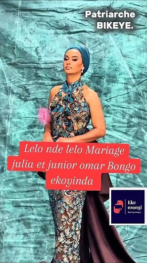 Omar Bongo's wife is very beautiful 😍 #juniorbongoetjuliamarriage #junioretjulia #ollombo #teke