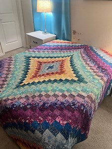 Bargello in Fully Batik (front &back) Around the World (ATW) Queen-size Quilt - Etsy