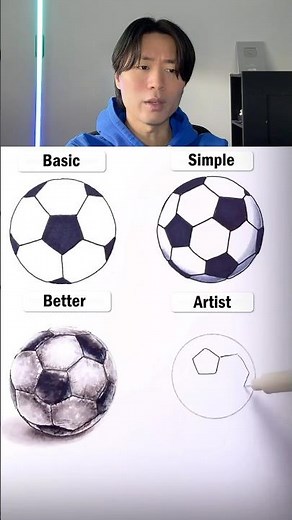 How To Draw Soccer Ball⚽️