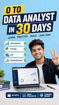 0 to Data Analyst in 30 Days — The Journey Begins! 🚀 #dataanalyst