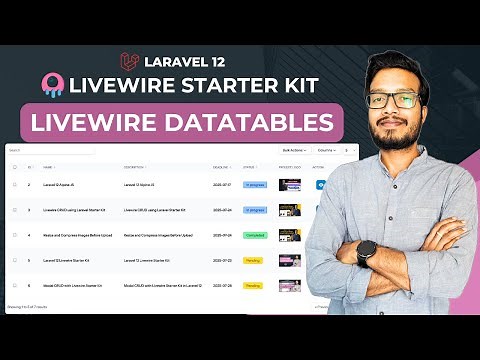 Build a Powerful Livewire DataTable in Laravel 12 with Livewire Starter Kit | Livewire DataTables