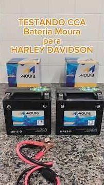 TESTANDO CCA da #bateria Moura MA- 12 D para HARLEY DAVIDSON.