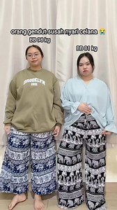 yakin ? nihhh liatt ada celana yg masih longgar di kita bedua, pw bet make ini 😌 #facebookreels #ootdbigsize #racunshopee #racuntiktok | Susi Zhuo