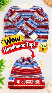 Old Sweater Reuse Idea | DIY Winter Beanie Cap Tutorial | #stylemistakes #fashionstyle #sewingideas