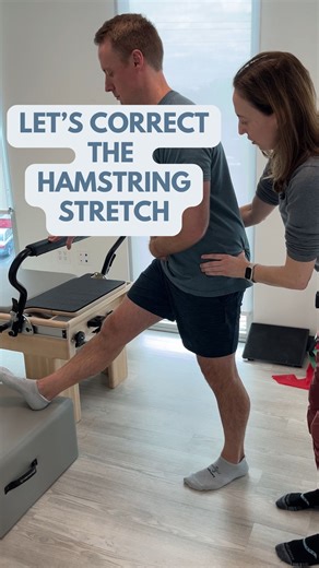 Congruency Therapy & Wellness on Instagram: "Hamstring stretches are most effective when performed in alignment that isolates the upper hamstring insertion. First, choose a low surface. Then, square off the pelvis so the leg is extended directly in front of the body. Finally, keep the spine long (without bending) and hinge forward at the hips."