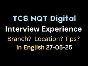 TCS Digital interview experience of CSE and ECE Candidates | Tcs interview experience #subscribers